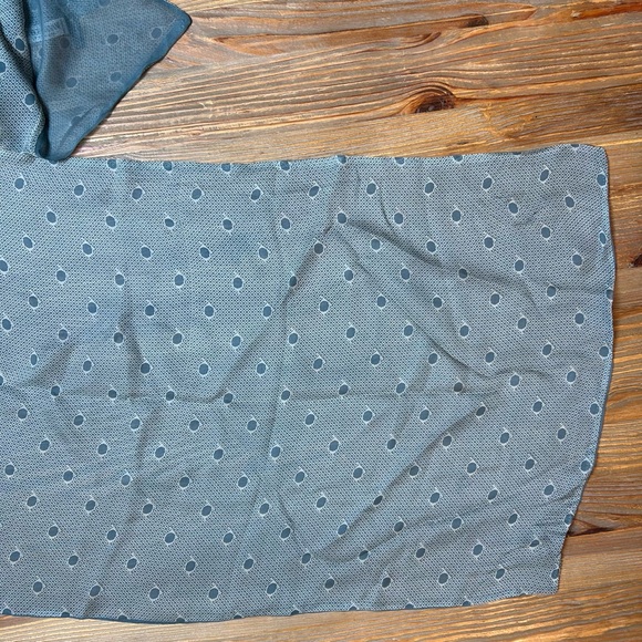 Armani Blue Pattern Silk Scarf - Picture 3 of 8